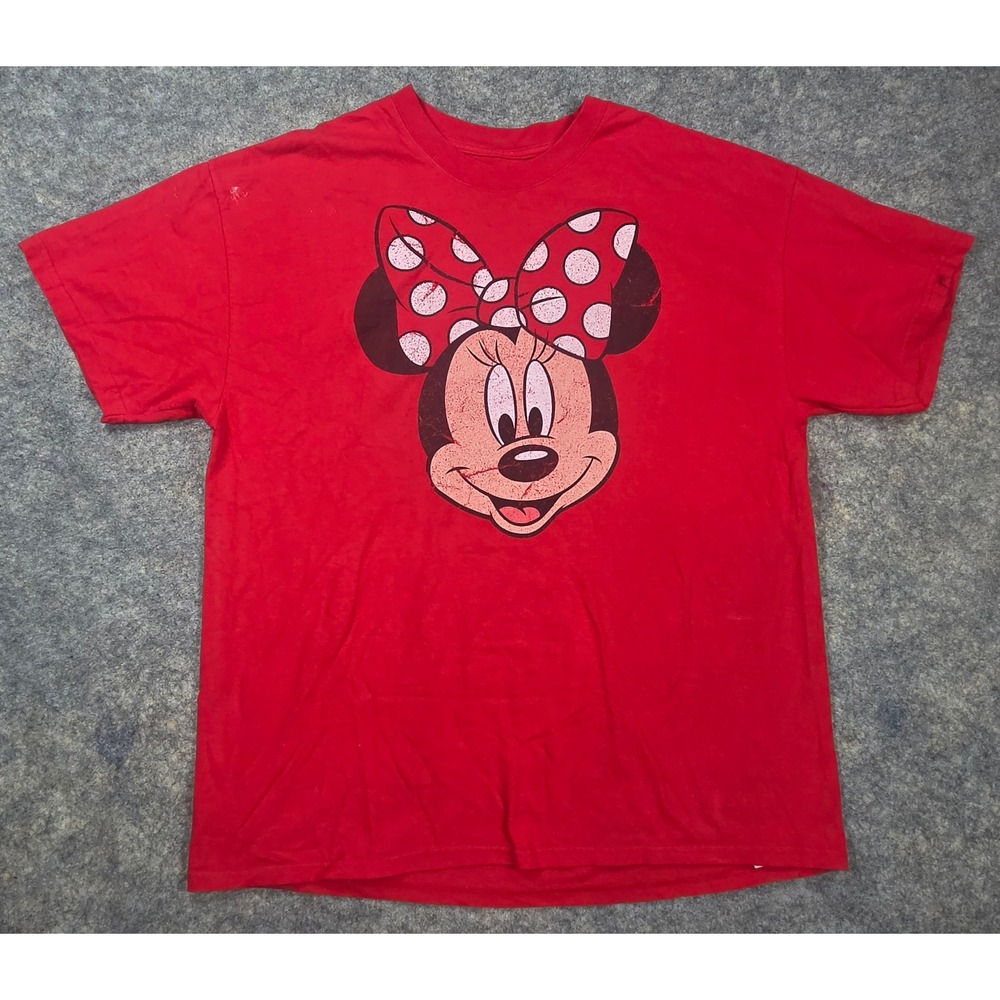 Disney Parks Minnie Mouse Red Shirt XL Walt Disney World Resort Double Sided